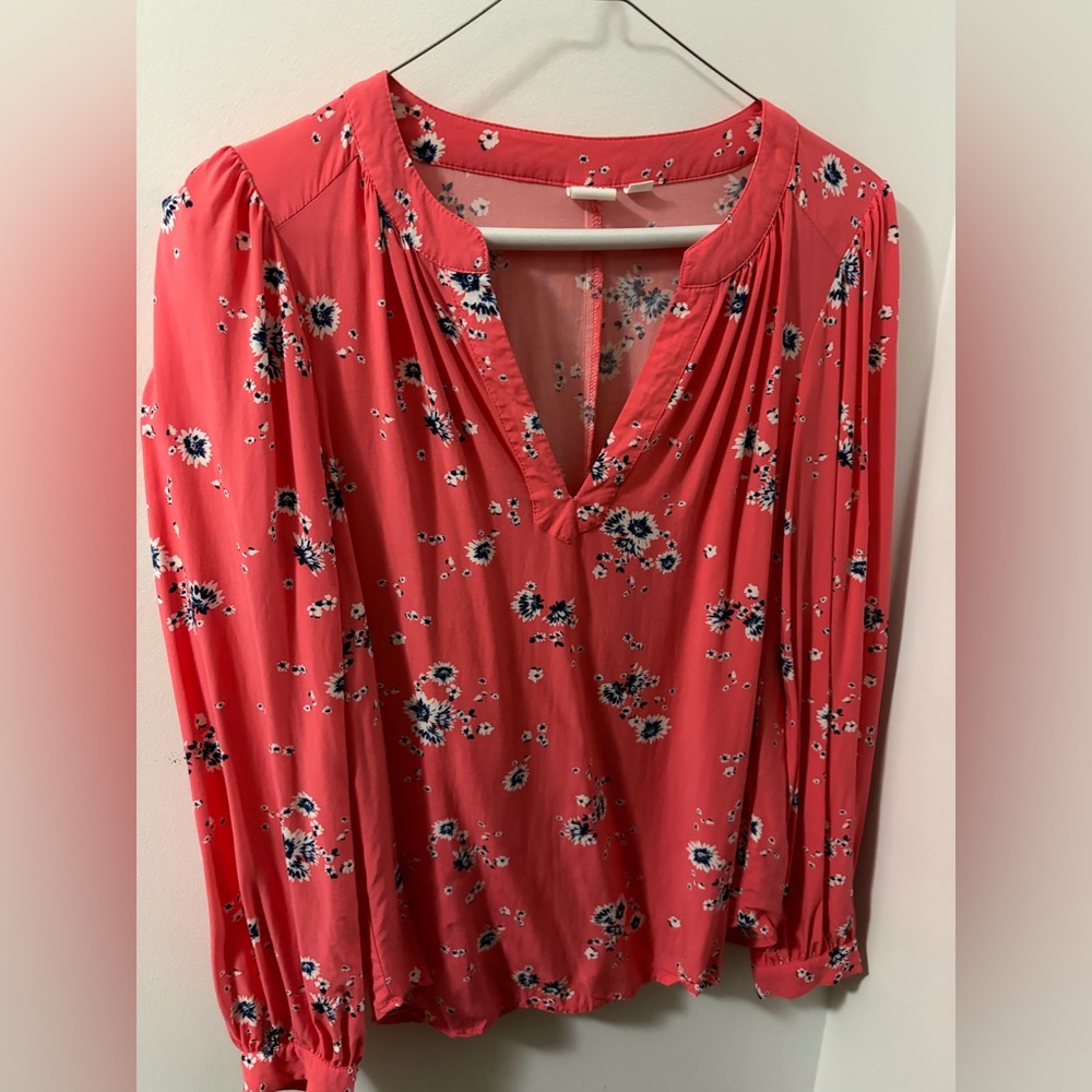 GAP Coral Floral Women's Blouse